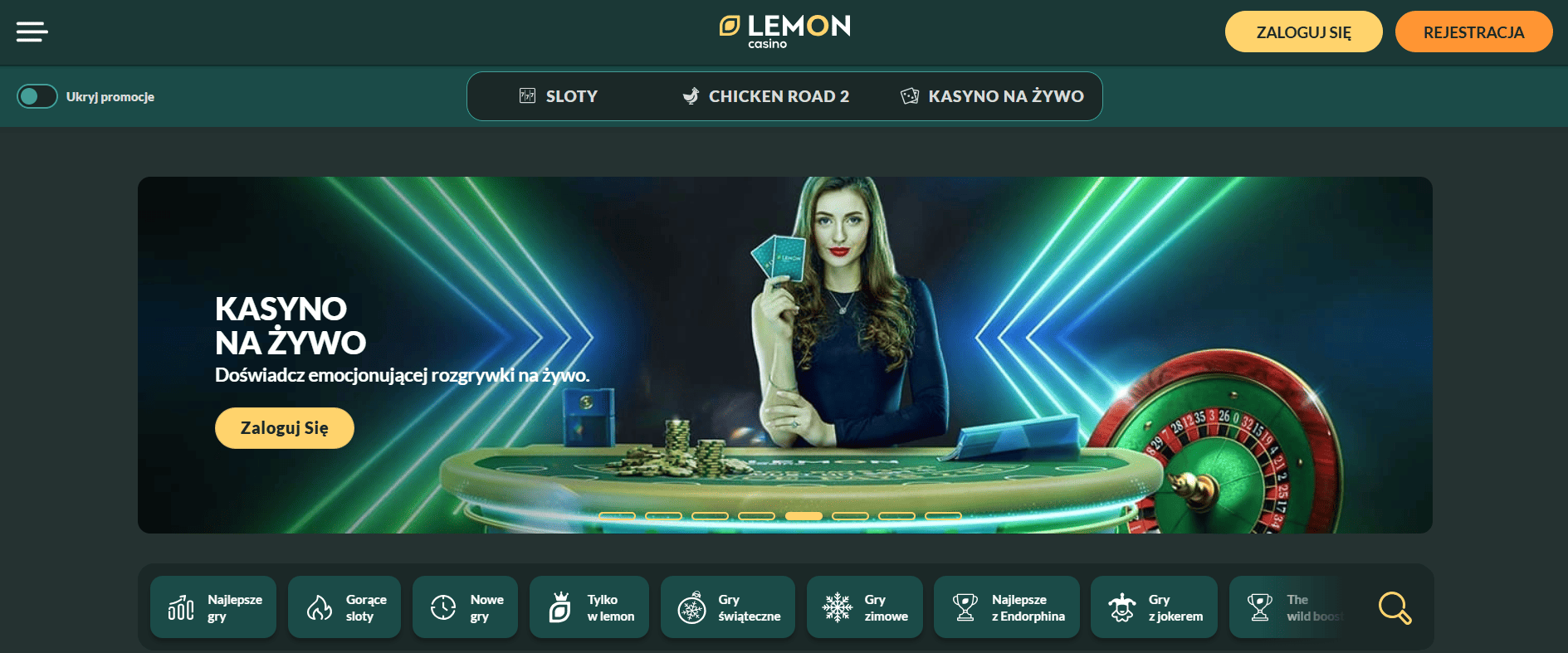Lemon Casino bonus bez depozytu dla polskich graczy